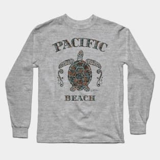Pacific Beach, CA - Sea Turtle Long Sleeve T-Shirt